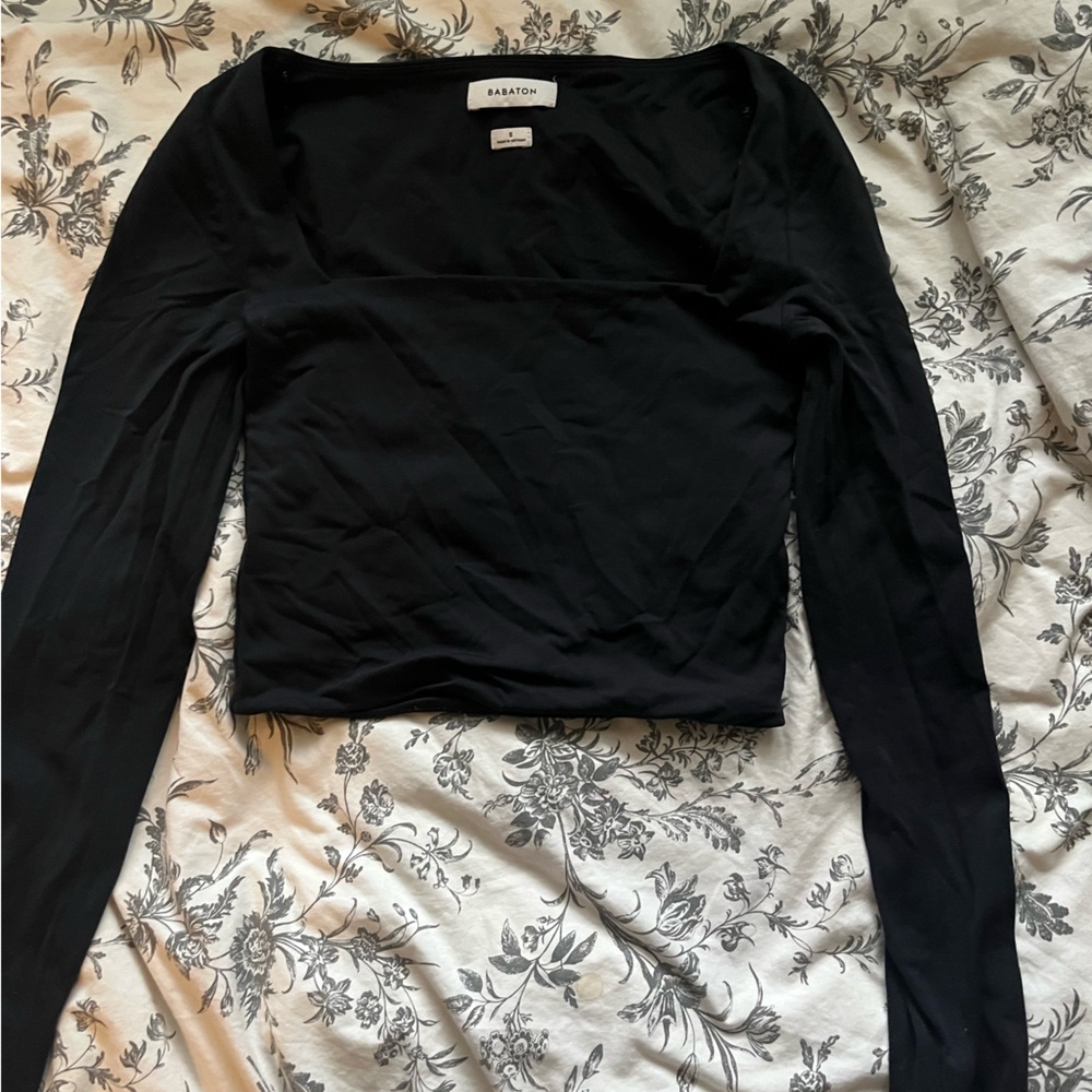 Aritzia contour cropped square neck top